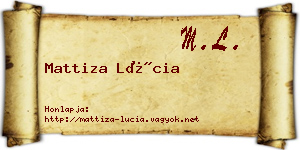 Mattiza Lúcia névjegykártya